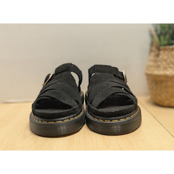 Dr. Martens Unisex Maxxy Slide Buttersoft Black Suede Leather Sandals UK 7 NWOB - Picture 6 of 13